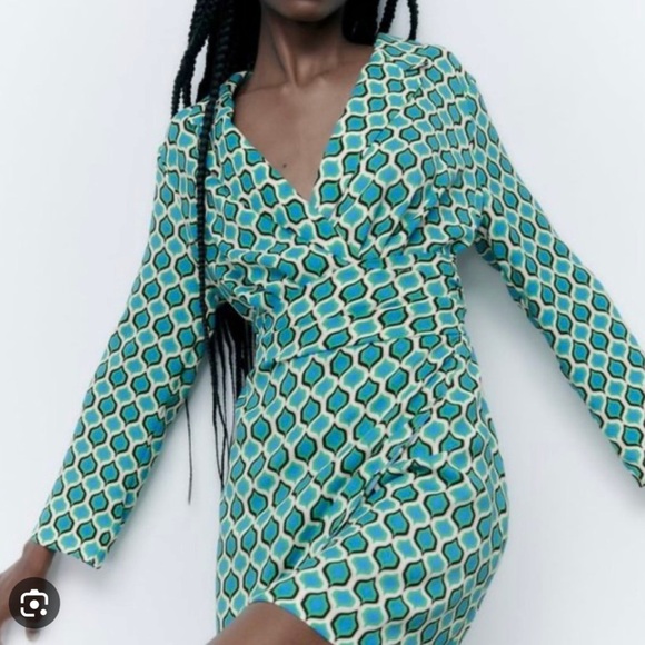 Zara geometric print blazer dress - Picture 4 of 6